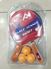 Теннис настольный арт. TT24196 (50шт) 2 ракетки,3 мячика в слюде толщина 7 мм купить в Украине