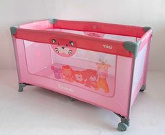 Ліжко-манеж Toti T-05263 (1) колір рожевий, розмір 126x65x75 см, в коробці купить в Украине