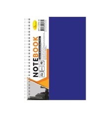 Блокнот А6 Б-БП6-40 Апельсин 40 листов, пластик. обложка, пружина збоку (4820078280762) Синий купить в Украине
