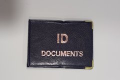Обложка кожзам на документ ID с вкладышем 129-Па Тёмно-синий купить в Украине