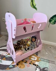 Ліжечко для ляльок двоярусне, гойдалка №8005Р МАСЯ рожева, в коробці купити в Україні